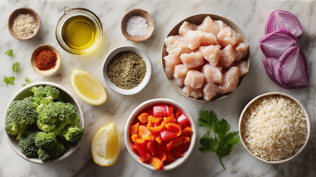 Easy Chicken Meal Prep (30-Minute Make-Ahead Chicken Bowls) 9 Ingredients Easy Chicken Meal prep